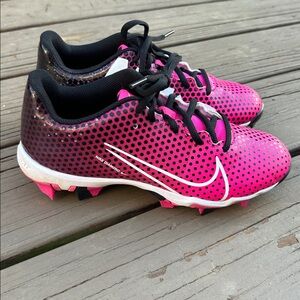 Nike Hyperdiamond 4 Keystone Fastflex Cleats Black & Fierce Pink| Size 5 Youth